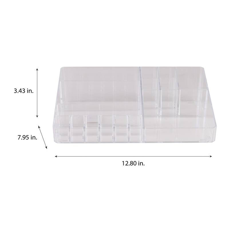 Simplify 15 Compartment Acrylic Cosmetic Organizer - Clear - 15 Compartment