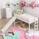 preview thumbnail 15 of 24, Twin Size Low Loft Bed With Ladder And Smooth Slide for Home