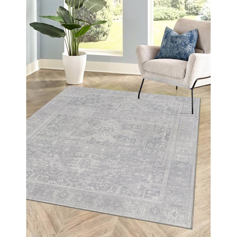 Transitional Rine Collection Area Rug - 8'4"x12' - Gray