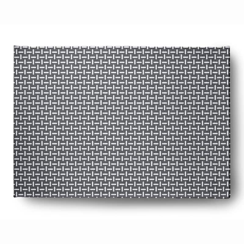Woven Stitch Soft Chenille Rug - 5' x 7' - Dark Grey