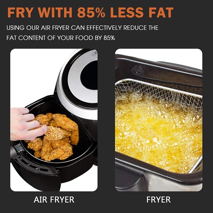 5.8Qt Digital Family Size Electric Hot Air Fryer Oven Oil-less Cooker, With  LCD Smart Touch Panel, Temperature Control - N/A - Bed Bath & Beyond -  34708181