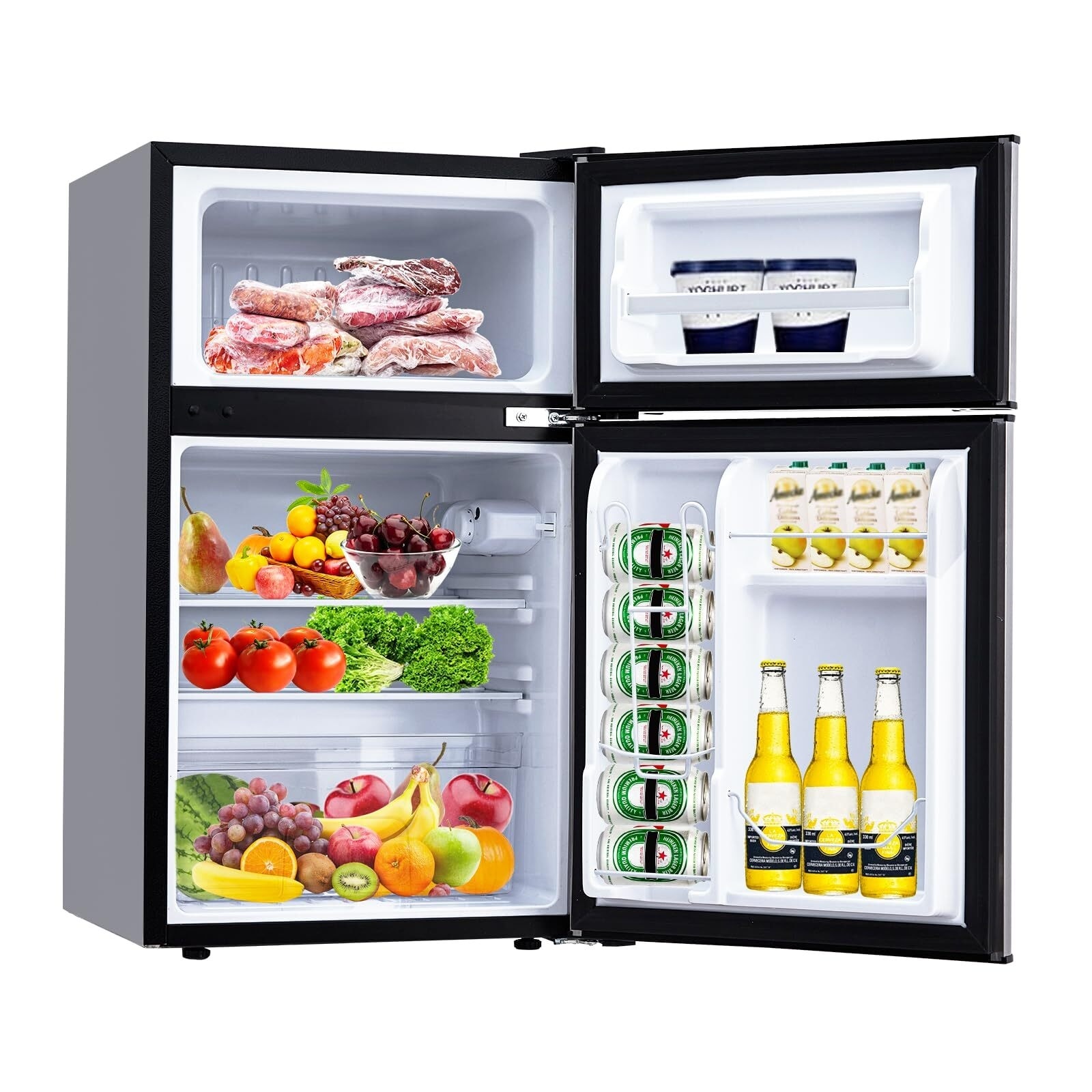 3.2 Cu.Ft Mini Fridge with Freezer Freestanding Bed Bath Beyond 39915453