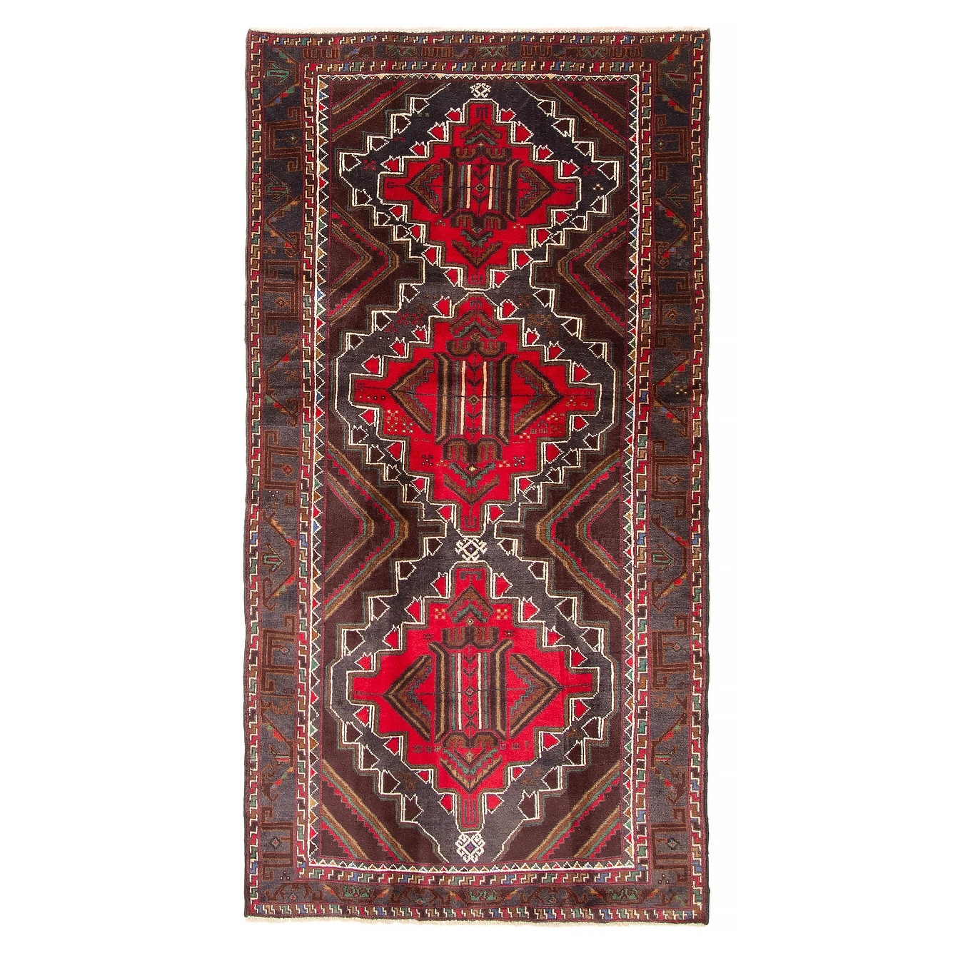 ECARPETGALLERY Hand-knotted Teimani Grey Wool Rug - 3'5 x 6'6
