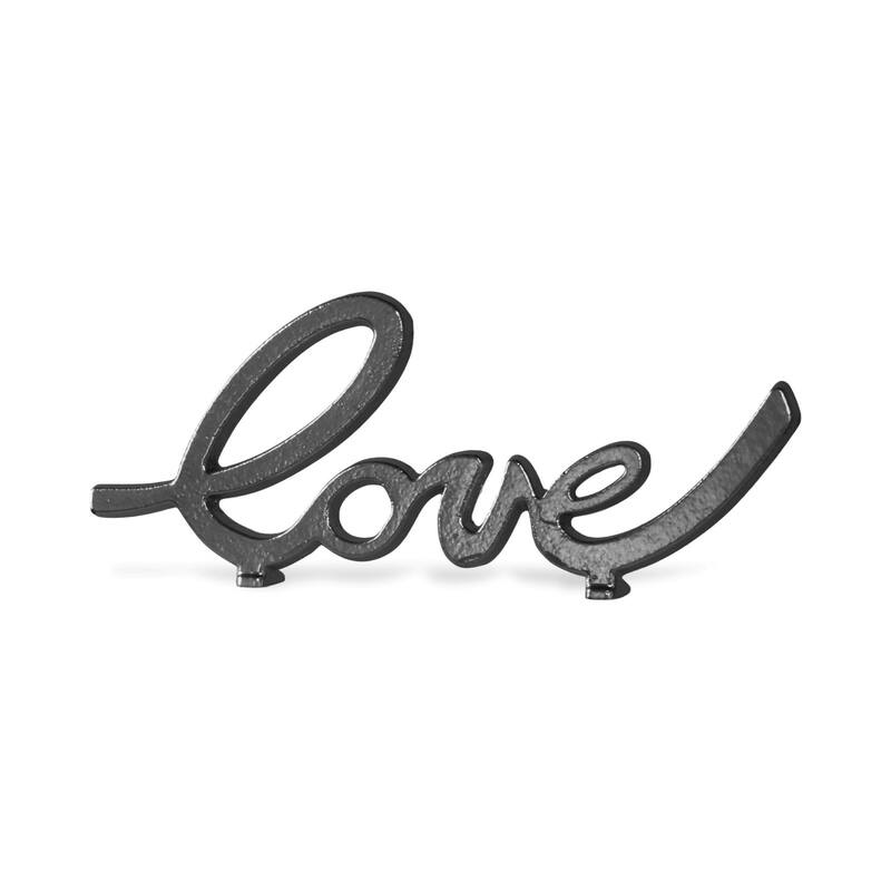 Roven Cast Iron Calligraphic Love Table Decor