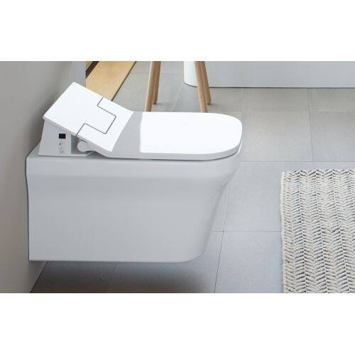 Shop Duravit 611000001001300 Sensowash Slim Elongated Bidet Seat With Power Actuated Lid Self Cleaning Wand Remote Control And Overstock 16440141