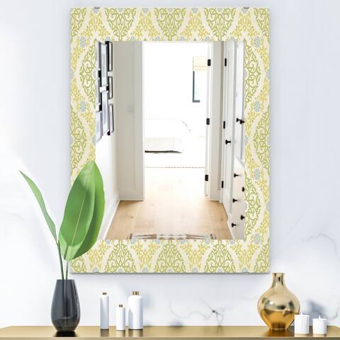 Designart 'Pattern In Eastern Style' Mid-Century Mirror - Printed Wall Mirror