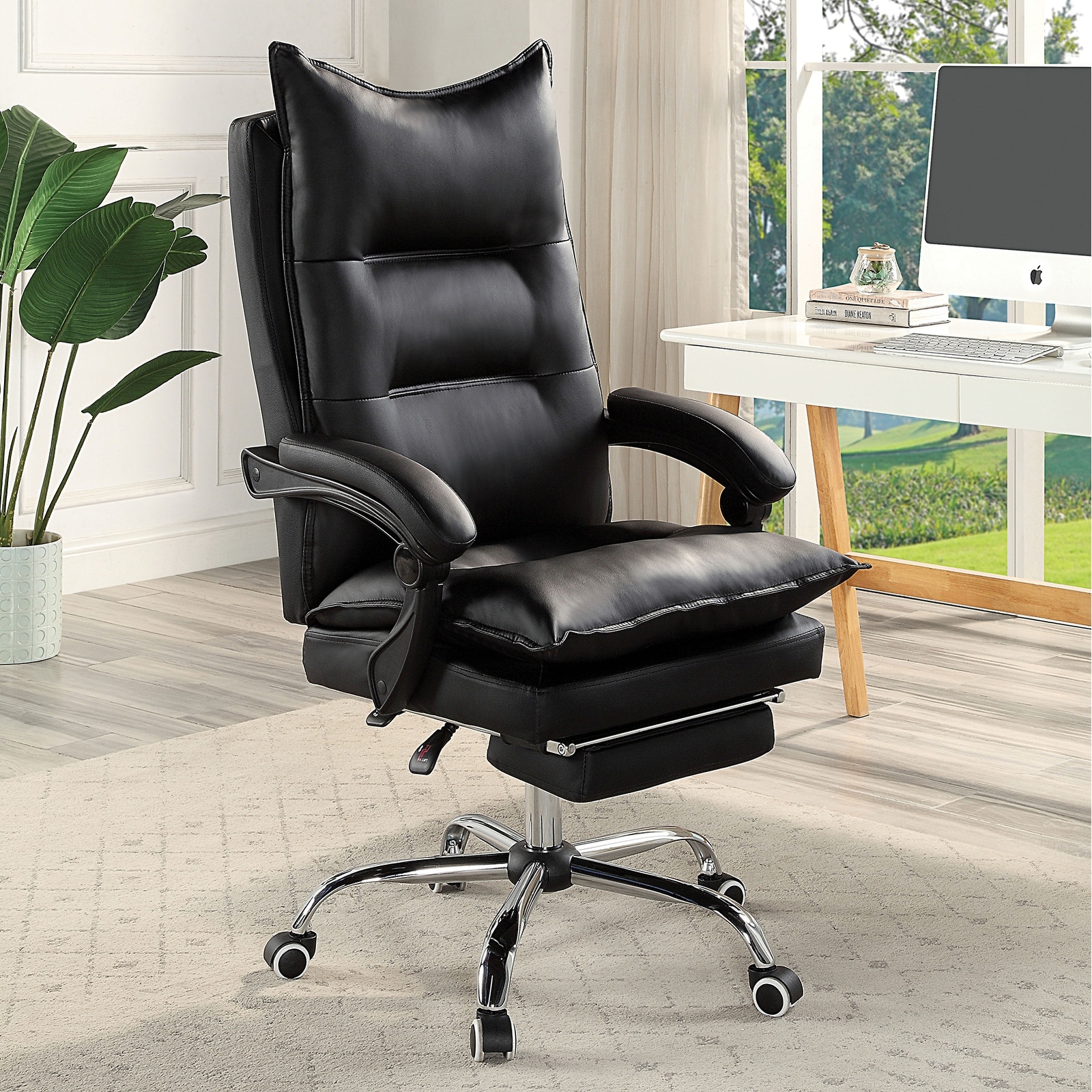 Modern Upholstered Office Chair with Infinite Angle Lock