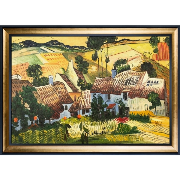 Vincent Van Gogh 'Thatched Houses against a Hill' Hand Painted Oil Reproduction