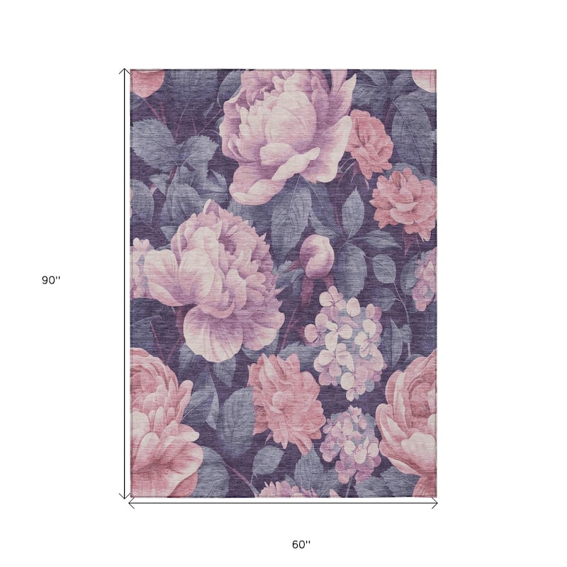 HomeRoots Floral Transitional Rectangle Outdoor Rug