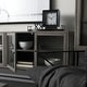 preview thumbnail 48 of 47, Arelius Light Brown w/ Black Metal Base 4 Door Glass Cabinet Sideboard - 70.0L x 18.0W x 32.0H