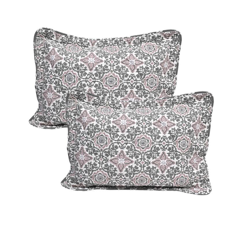 Serenta 6 Piece Coventry Printed Microfiber Quilts Coverlet Set