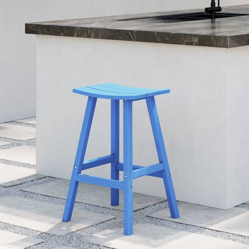 Laguna Hdpe All Weather Outdoor Patio 29" Saddle Seat Bar Stool