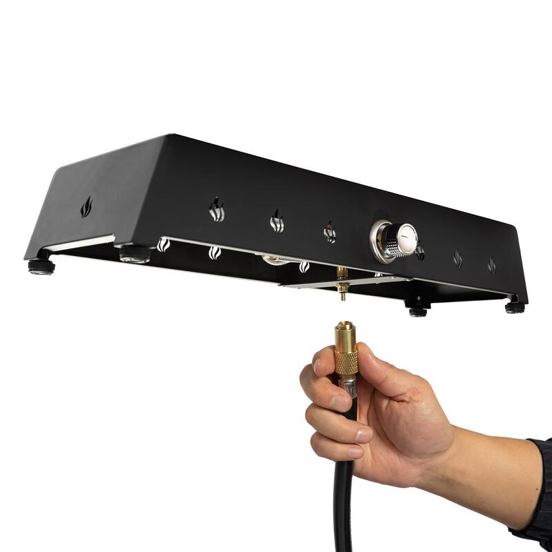 Anmytek Propane Fire Pit Table 40K BTU Outdoor Patio Heater Deck Backyard Black Steel