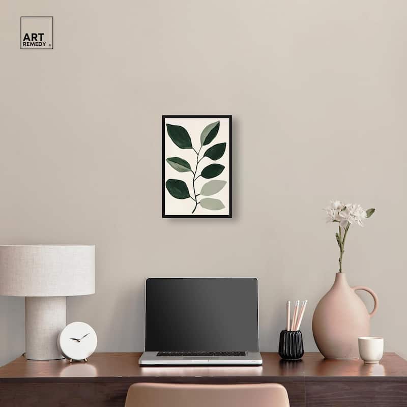 Green and Grey Branch I Canvas by Art Remedy