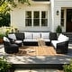preview thumbnail 21 of 81, Rope Woven Patio Conversation Set with Swivel Chair & Settee Cushions