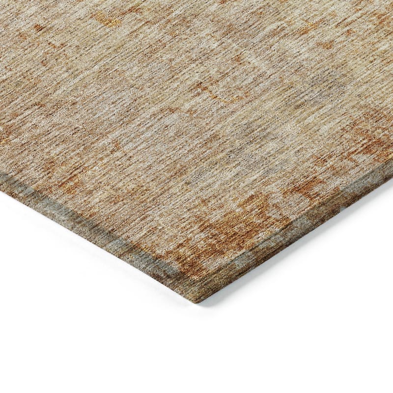 Machine Washable Indoor/ Outdoor Abstract Ombre Chantille Rug