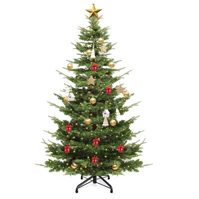 Moasis 6.5/7 ft Pre-Lit Artificial Aspen Fir Artificial Christmas Tree with 500 Multi-Mode Lights
