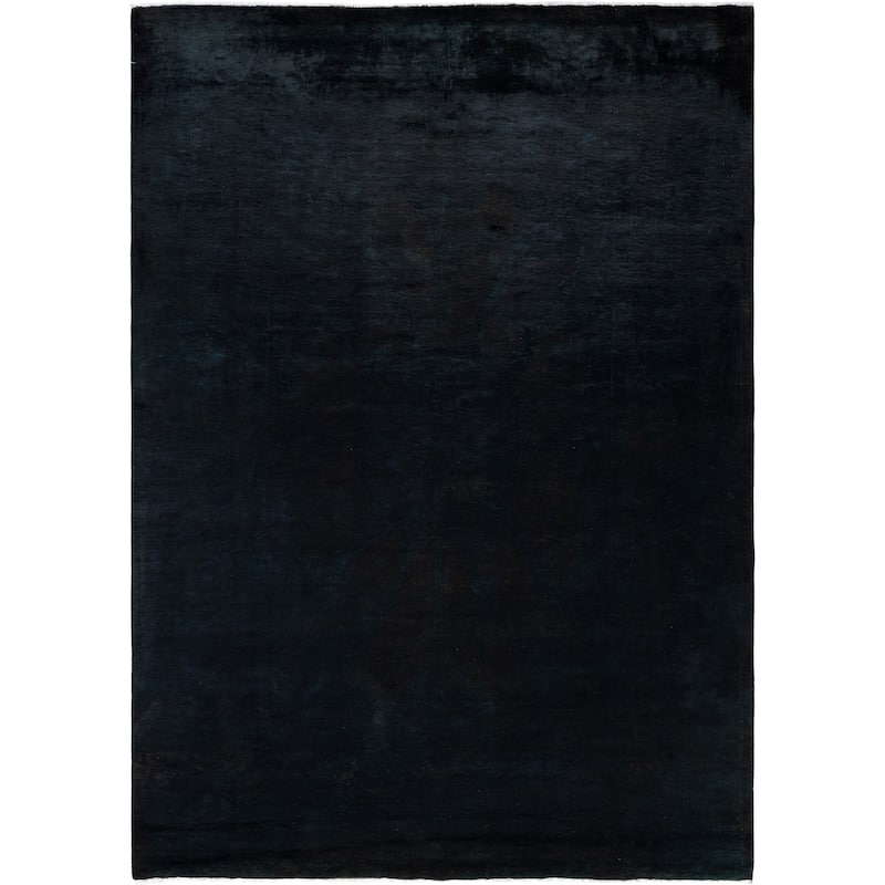 Overdyed One-of-a-Kind Hand-Knotted Area Rug - Black - 6' 3" x 8' 3"