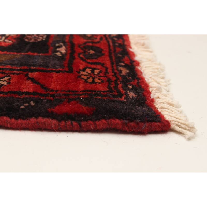 ECARPETGALLERY Hand-knotted Anadol Red Wool Rug - 3'4 x 9'11