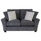 preview thumbnail 2 of 5, Porter Designs Ryland Contemporary Deep-Seated Chenille Loveseat, Gray