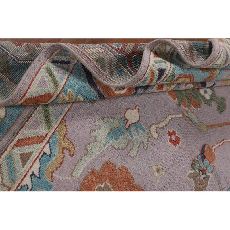 Floral Oushak Oriental Large Area Rug Handmade Wool Carpet - 10'2" x 13'8"
