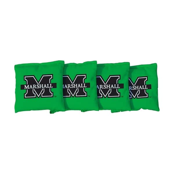 slide 2 of 3, Marshall Thundering Herd Green Cornhole Bags All-Weather Resin Filled