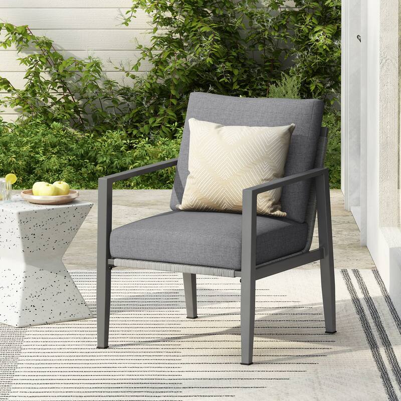Christopher Knight Home Modern Outdoor Retreat Lounge Chair - Grey
