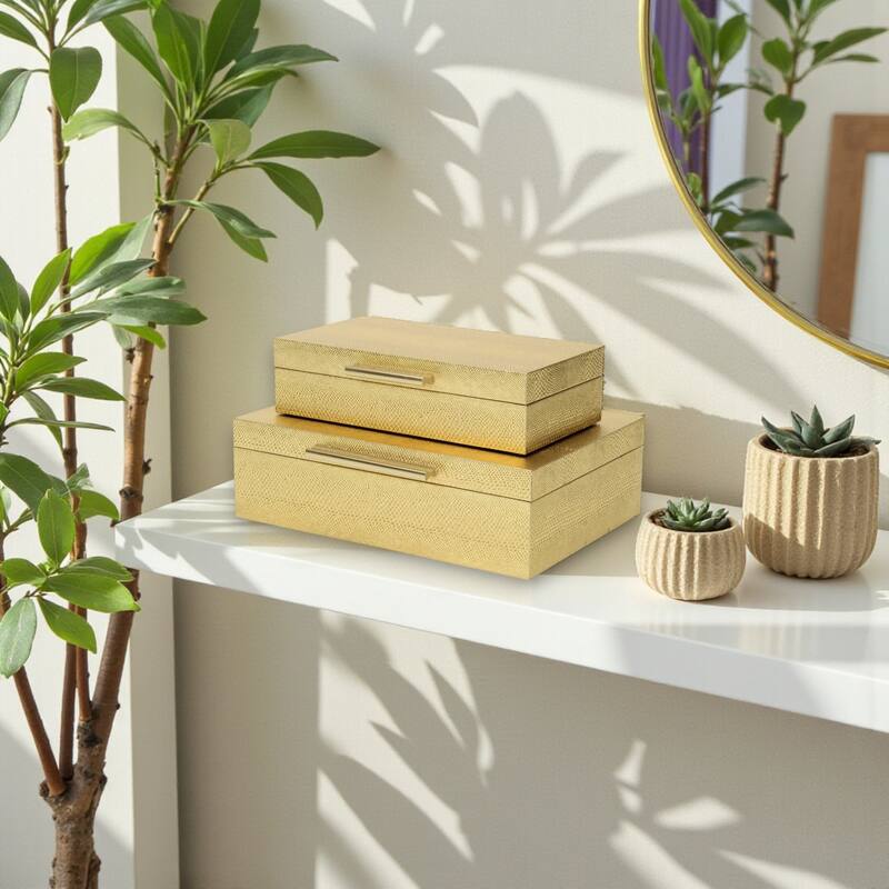 Lusan Black Vinyl Decorative Box Set