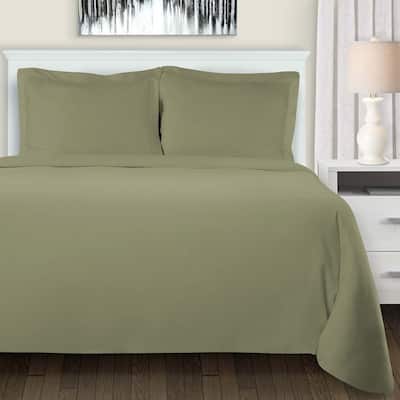 Superior Classic Solid Flannel Cotton Duvet Cover Set