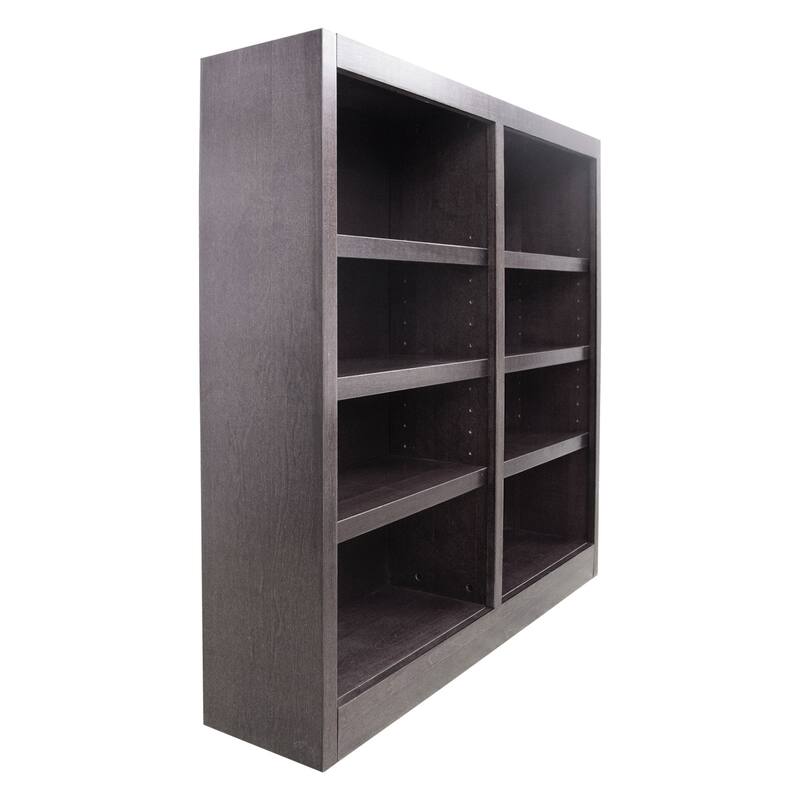 Concepts in Wood Double Wide Wood Bookcase, 8 Shelf, 48 inch Tall