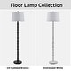 preview thumbnail 2 of 21, KAWOTI 60.25'' Black Standard Floor Lamp with Drum Shade