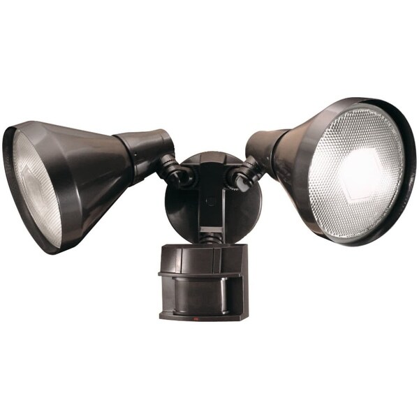 Heath Zenith SL-5412 2-Light 180 Degree Motion Activated Twin Flood Security Light - Bronze - n/a