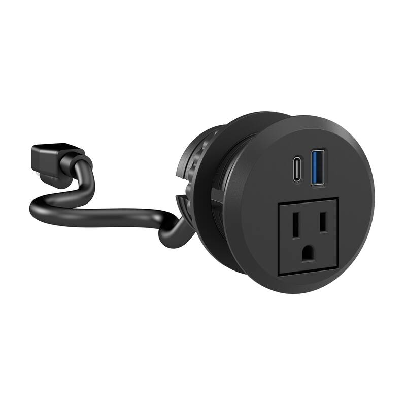 Bush Business Furniture Power Grommet with AC Outlet and USB Ports