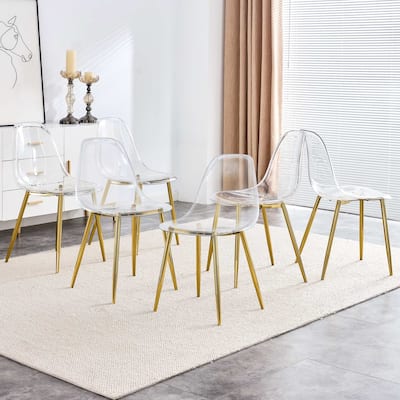 Modern Minimalist Transparent Dining Chairs Set of 4/6