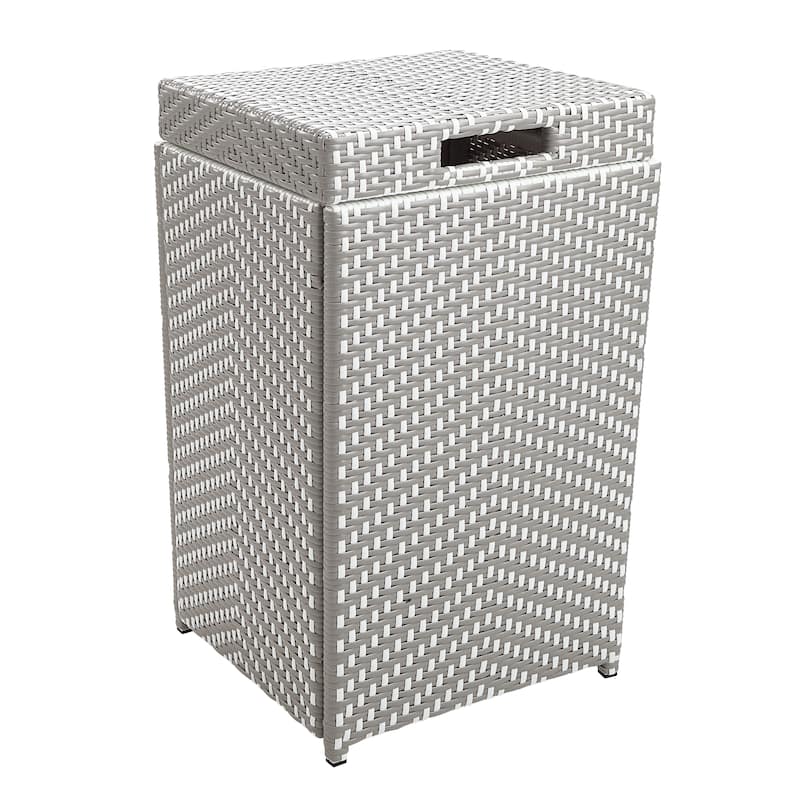 Courtnie Contemporary Wicker Outdoor Poolside Towel Hamper by Furniture of America