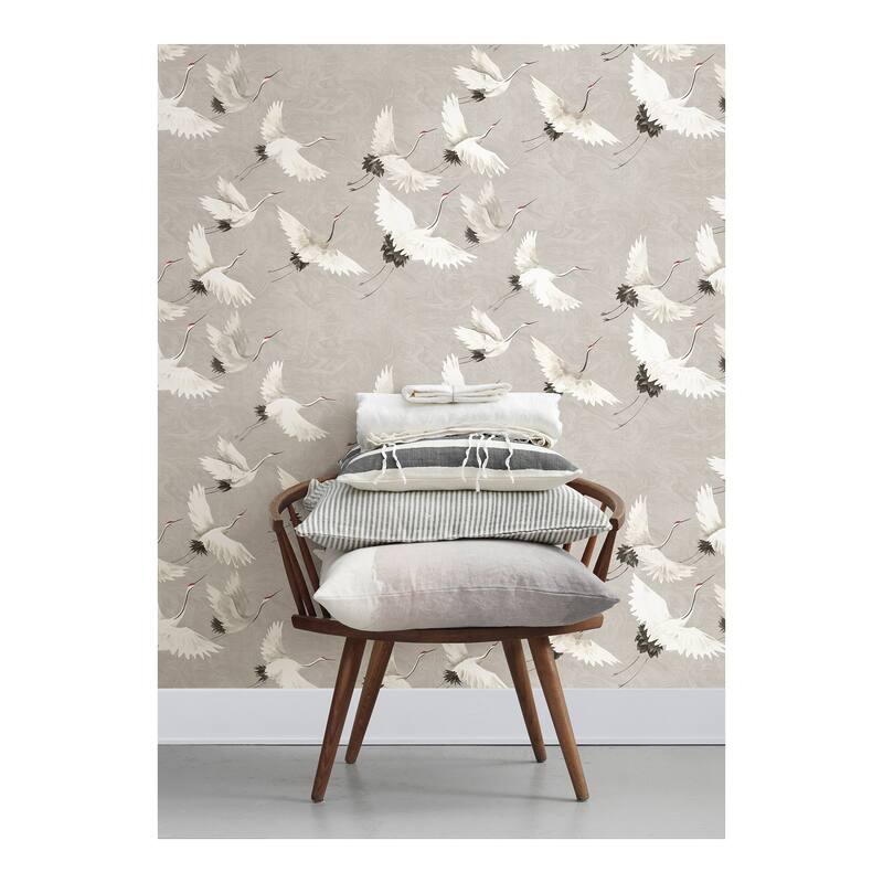 NuWallpaper Grey Halcyon Peel & Stick Wallpaper - 216in x 20.5in x 0.025in