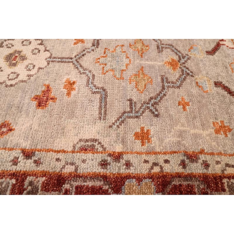 ECARPETGALLERY Hand-knotted Jules Serapi Light Grey Wool Rug - 7'11 x 9'9