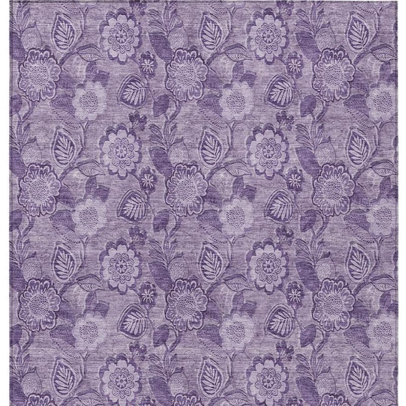 HomeRoots Floral Transitional Rectangle Outdoor Rug