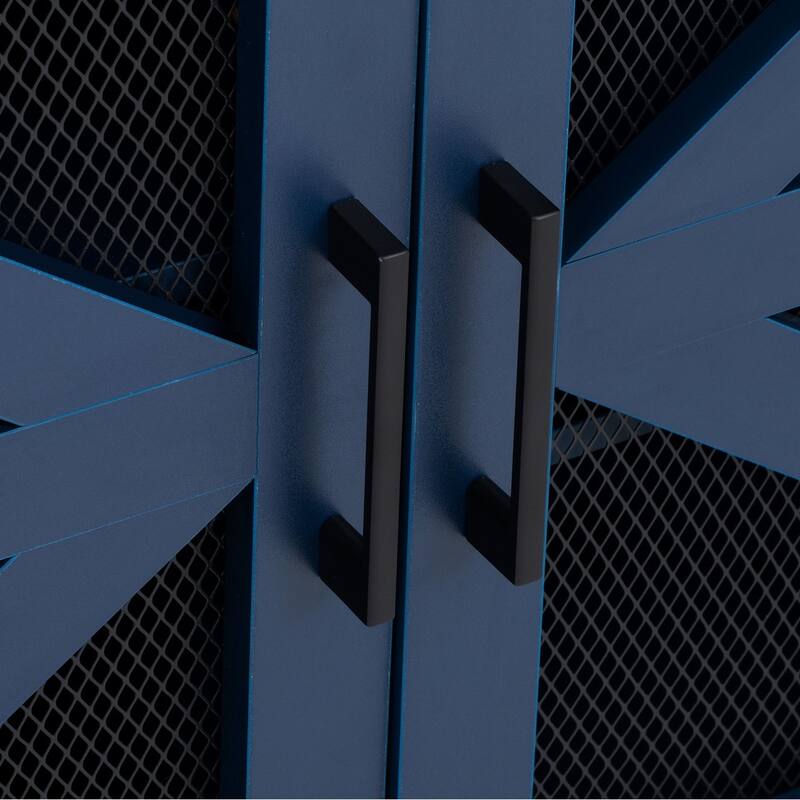 Farmhouse 55" Sideboard with 2 Sliding Barn Doors and 3 Drawers for Stylish Home Storage Solution