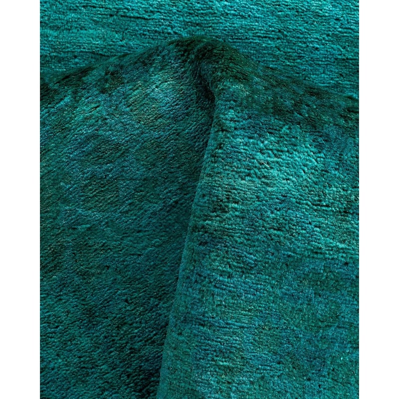 Contemporary Overdyed Wool Hand Knotted Runner - 2' 9" x 9' 10"
