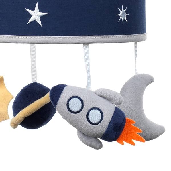 Shop Lambs Ivy Milky Way Blue Gray Celestial Space With Rocket