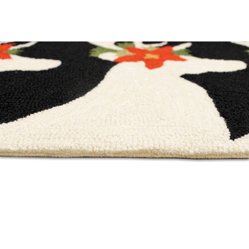 Liora Manne Holiday Caribou Outdoor Rug