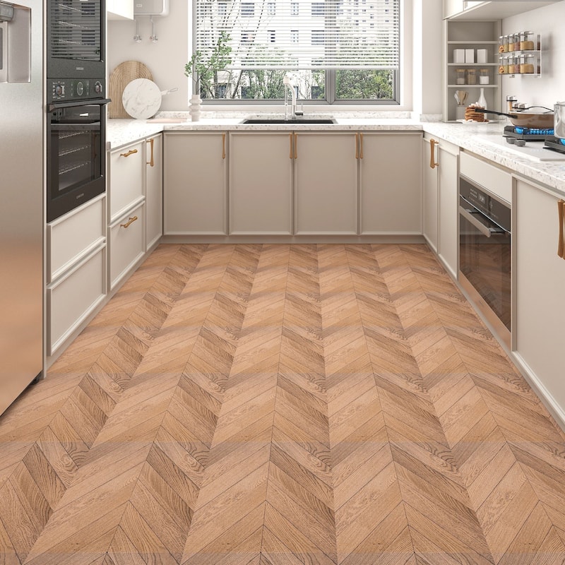 Art3d 12''X12'' Herringbone Peel and Stick Vinyl Floor Tiles,30-Pack