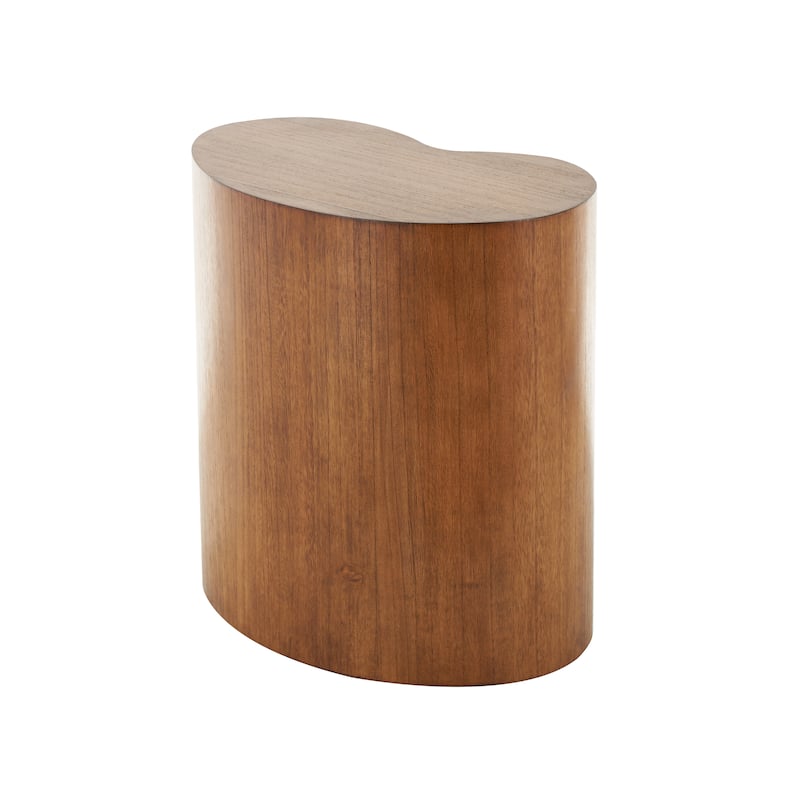 Wood Heart Inspired Accent Table - Black or Brown - Roche River Decor