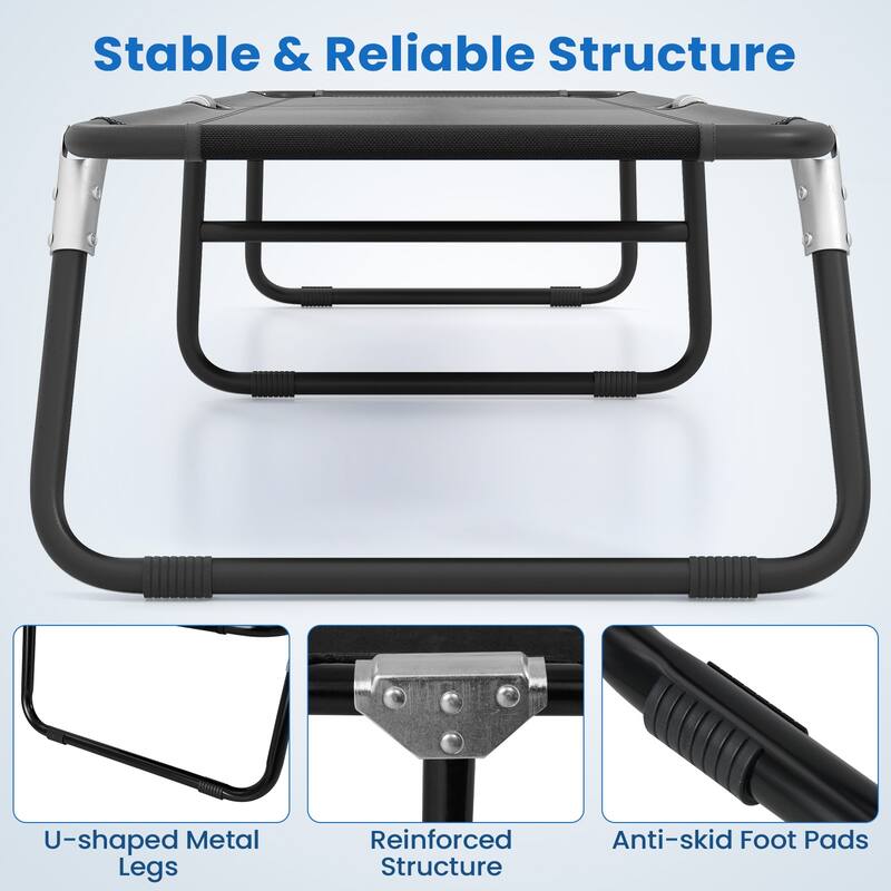 Gymax Folding Camping Bed Outdoor Portable Military Cot Sleeping