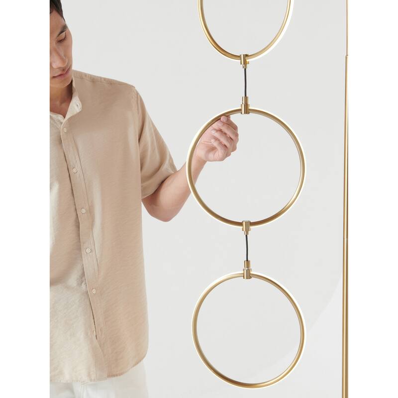 Brightech Nova LED Floor Lamp - Brass.