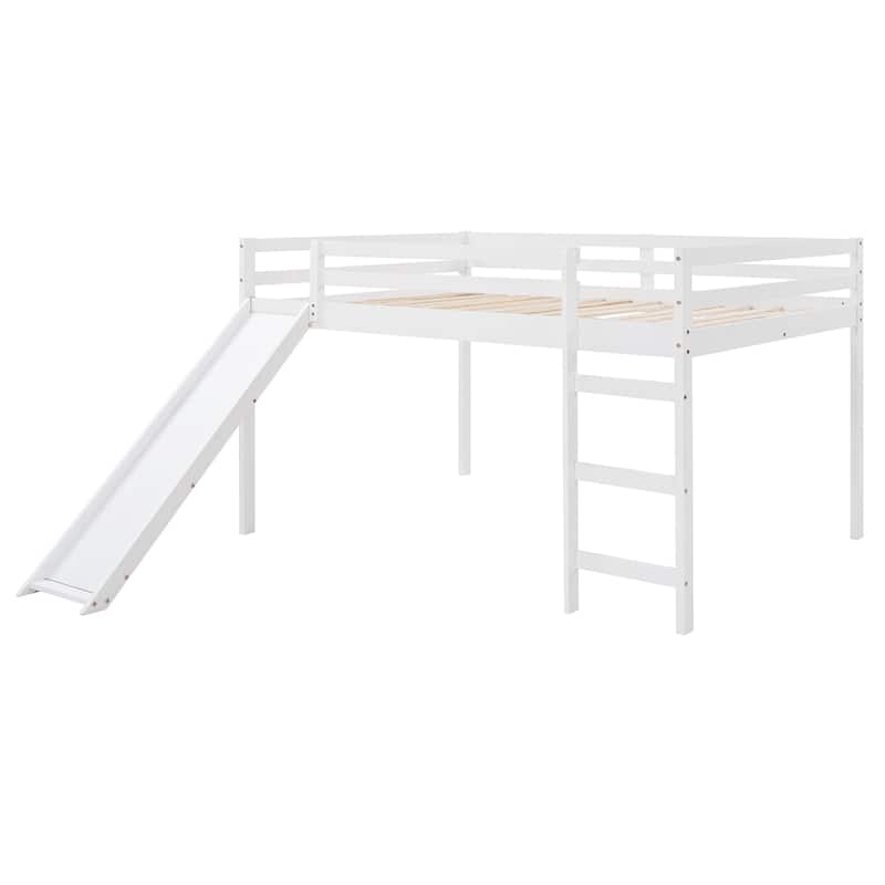 Loft Bed with Slide, Multifunctional Design, Full Bed Bath & Beyond