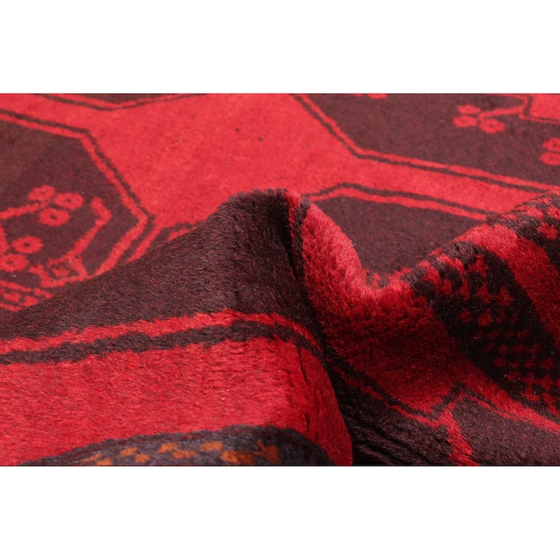 ECARPETGALLERY Hand-knotted Teimani Red Wool Rug - 3'8 x 6'7