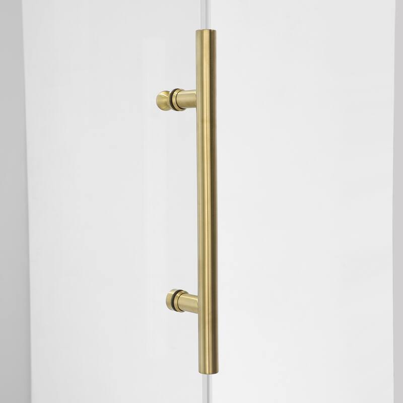 Villena 60" W x 58" H Single Sliding Frameless Tub Door