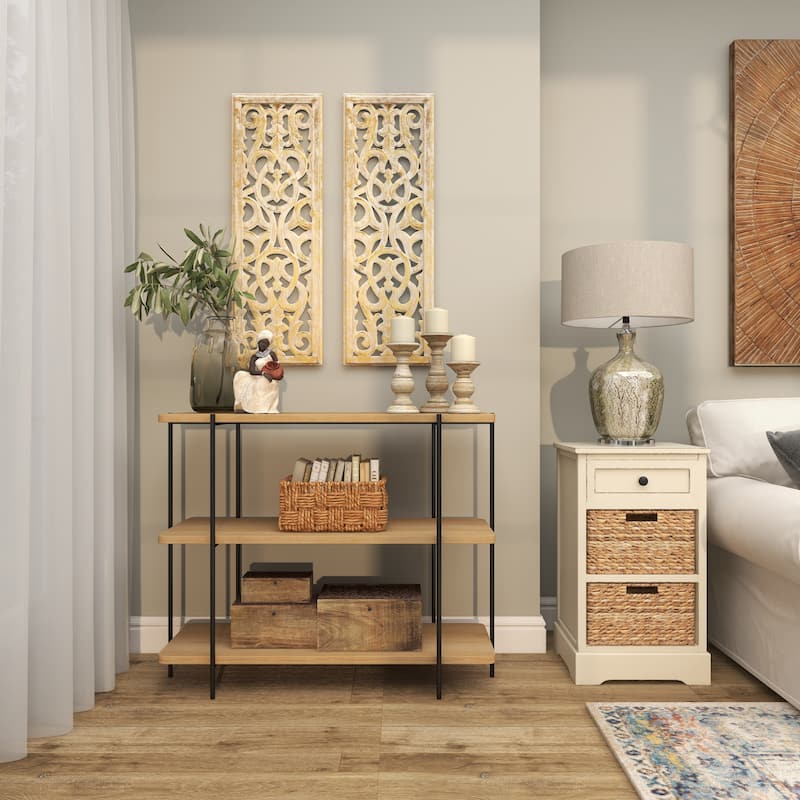MDF Traditional Wall Decor Floral and botanical 36 x 12 x 1w
